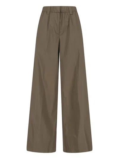Aspesi Cotton Blend Trousers In Green