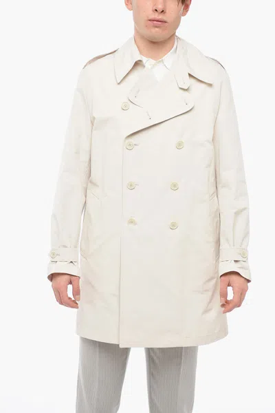 Aspesi Cotton Blend Titanio Unlined Trench Coat In Beige