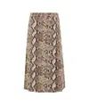 Aspesi Cotton Canvas Pencil Skirt In Brown