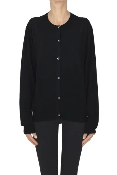 Aspesi Cotton Cardigan In Black