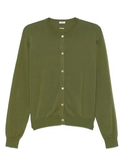 Aspesi Cotton Cardigan In Green