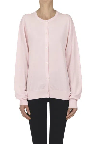 Aspesi Cotton Cardigan In Pink