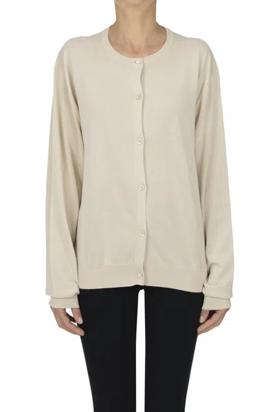 Aspesi Cotton Cardigan In Neutral