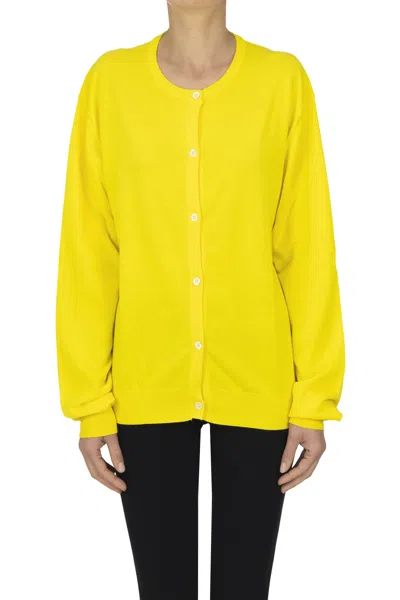 Aspesi Cotton Cardigan In Yellow
