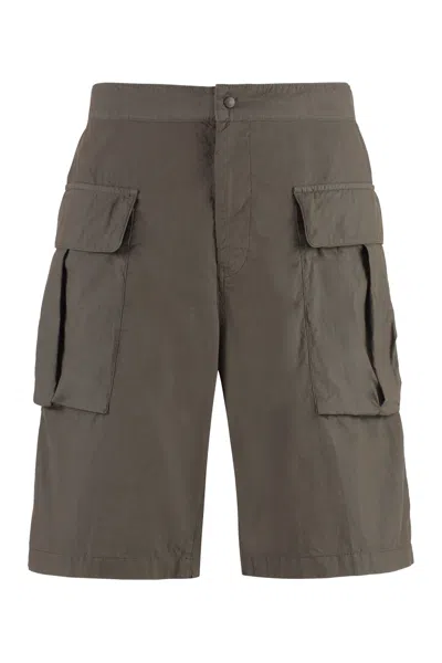 Aspesi Cotton Cargo Shorts In Grey