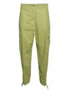 Aspesi Cargo Trousers In Pistachio Green Cotton