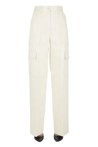 Aspesi Cotton Cargo Trosuers In White