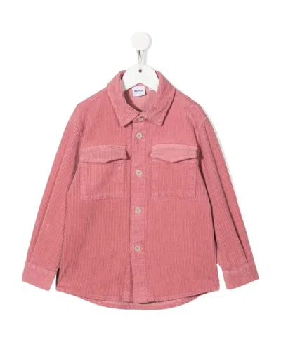 Aspesi Cotton-corduroy Button Shirt In Pink