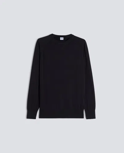 Aspesi Cotton Crewneck Sweater In Black