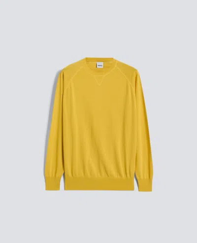Aspesi Cotton Crewneck Sweater In Yellow
