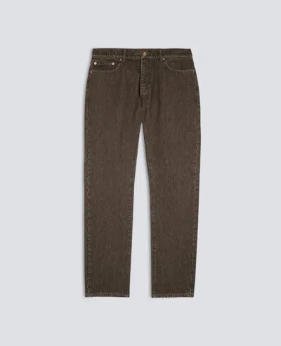 Aspesi Cotton Denim Trousers - Brown