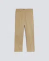 Aspesi Cotton Gabardine Trousers In Brown