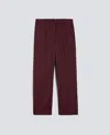 Aspesi Cotton Gabardine Trousers In Burgundy