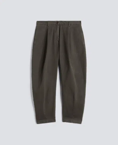 Aspesi Cotton Gabardine Trousers In Gray