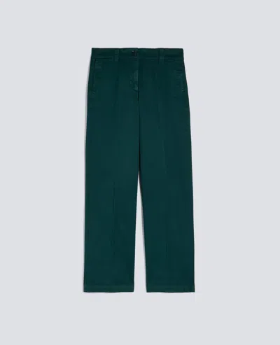 Aspesi Cotton Gabardine Trousers In Green