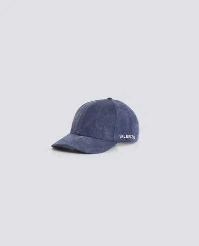 Aspesi Cotton Hat With -silenzio- Writing In Blue