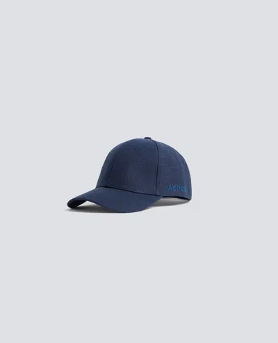 Aspesi Cotton Hat With Visor And -- Lettering In Blue
