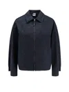 Aspesi Cotton Jacket With Jacquard Motif In Black