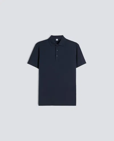 Aspesi Cotton Jersey Polo Shirt In Blue