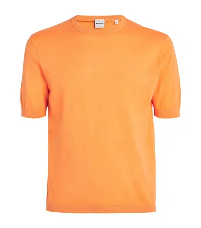 Aspesi Cotton Knitted T-shirt In Beige