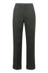 Aspesi Cotton-linen Trousers With Back Welt Pocket