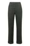 Shop Aspesi Cotton-linen Trousers