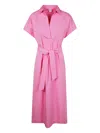 Aspesi Cotton Midi Dress In Pink