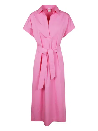 Aspesi Cotton Midi Dress In Pink