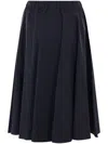 Aspesi Cotton Midi Skirt In Blue