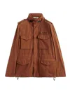 Aspesi Cotton Minifield Jacket In Brown