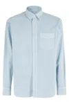 Aspesi Light Blue Cotton Shirt With Classic Collar In Azzurro