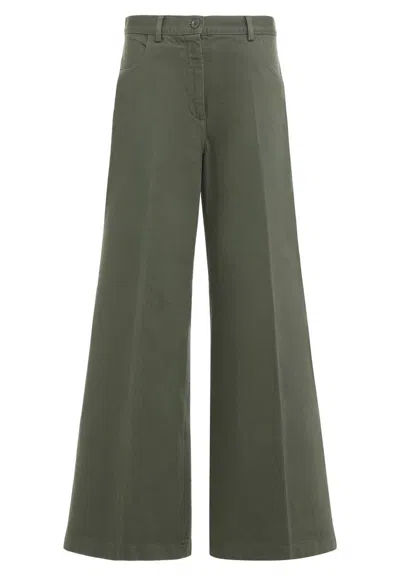 Aspesi High-waisted Casual Pants In Green