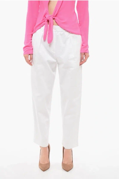 Aspesi Cotton Pants With Stretchy Waist Band In White