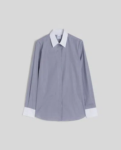 Aspesi Cotton Pinpoint Shirt In Blue