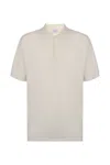 Aspesi Ribbed Collar Polo Shirt In White