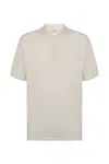 Aspesi Ribbed Collar Polo Shirt In White