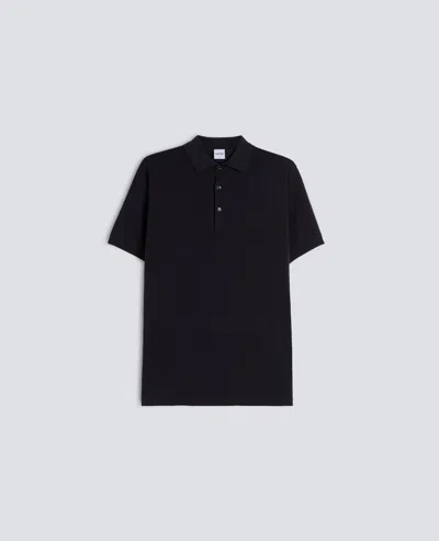 Aspesi Cotton Polo Shirt With Mother-of-pearl Buttons In Blue