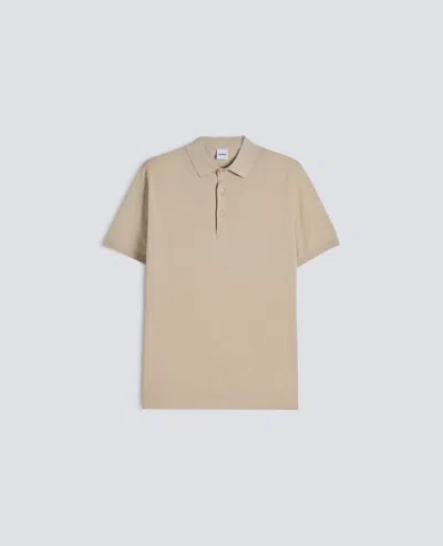 Aspesi Cotton Polo Shirt With Mother-of-pearl Buttons In Neutral