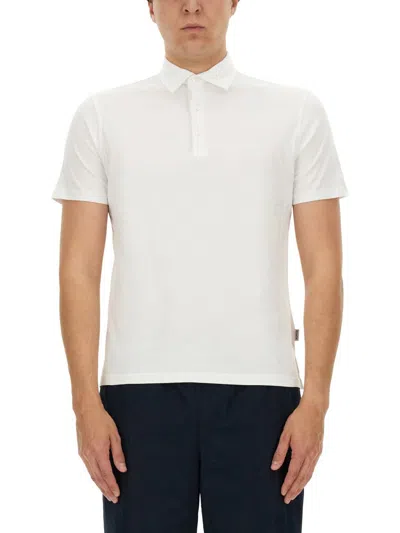 Aspesi Man Polo Shirt White Size L Cotton
