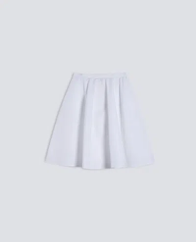 Aspesi Cotton Poplin Flared Skirt In White