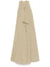 Aspesi Cotton Poplin Midi Dress In Green