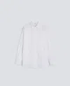 Aspesi Striped Curved Hem Blouse In White