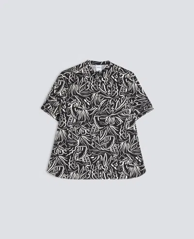 Aspesi Cotton Poplin Shirt With Mandarin Collar In Multi