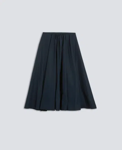 Aspesi Cotton Poplin Skirt In Blue
