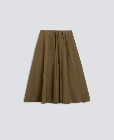 Aspesi Cotton Poplin Skirt In Brown