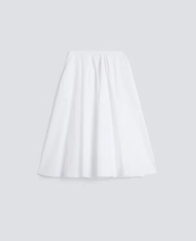 Aspesi Cotton Poplin Skirt In White