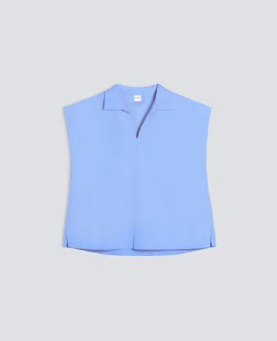 Aspesi Cotton Poplin Top In Blue