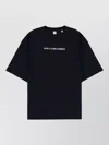 Aspesi Navy Blue Graphic Crew Neck T-shirt In Black