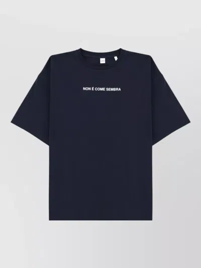 Aspesi Cotton Jersey Crew-neck T-shirt In Blue