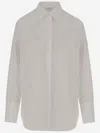 Aspesi Structured Cotton Poplin Shirt With Curved Hem